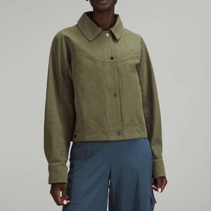 Lululemon Cotton Shirt Jacket in Medium Olive